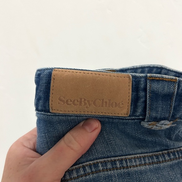 See by Chloe jeans with raw hem and‎ button fly size 27 - Picture 7 of 9